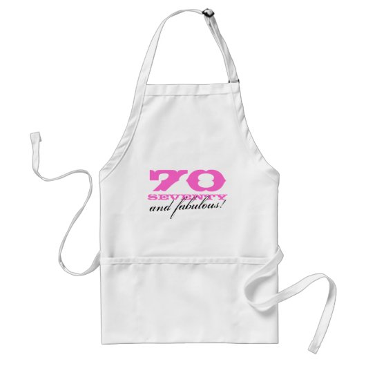 70th Birthday gift apron | 70 en geweldig! Standaard Schort (Voorkant)