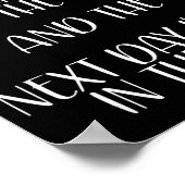 70th Birthday Gift Funny Quote One Day I'm 20 Men Poster (Hoek)