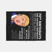 70th Birthday Gift Funny Trump Quote Shirt For Men Fleece Deken (Voorkant (Horizontaal))