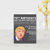 70th Birthday Gift Funny Trump Quote Shirt For Men Kaart (Gele Bloem)