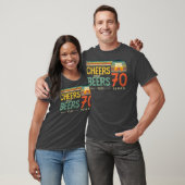 70th Birthday Gifts Funny Cheers And Beers To 70 T-shirt (Unisex)