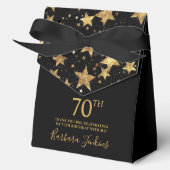 70th Birthday Gold Stars Thank You Bedankdoosjes (Voorkant)