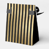 70th Birthday Gold Striped Thank You Bedankdoosjes (Achterkant)