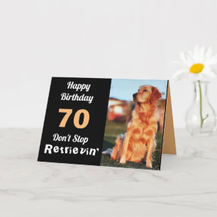 70th Birthday Golden Retriever Funny Cute Kaart
