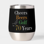 70th Birthday Golf Cheers Beers (Achterkant)