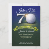 70th Birthday Golf Theme Kaart (Voorkant)