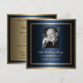 70th Birthday Invitation - Foto Kaart (Voorkant / Achterkant)