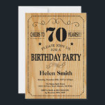 70th Birthday Invitation Rustic Wood Kaart<br><div class="desc">70e uitnodiging van de verjaardag. Typografie. Cheers tot 70 jaar. Rustic Wood Achtergrond. Volwassen verjaardag. Mannelijke Mannen of vrouwen: Birthday. Kinder jongen of meisje Lady Teenage Bday Invite. 13e 15e 16e 18e 21e 30e 40e 50e 60e 70e 90e 100e. Elke leeftijd. Voor verdere aanpassing, te klikken gelieve de knoop "van...</div>