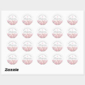 70th Birthday January Birth Flower Custom Favor Ronde Sticker (Vel)