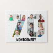 70th Birthday Number 70 Photo Collage 11 Photo Legpuzzel (Horizontaal)