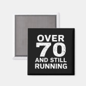70th Birthday Older Runners Over The Hill 70 Runni Magneet (Voorkant / Achterkant)