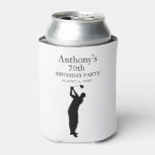 70th Birthday Party Golfer Elegant Par Seventieth  Blikjeskoeler (Blikje Voorkant)