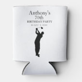 70th Birthday Party Golfer Elegant Par Seventieth  Blikjeskoeler (Voorkant)