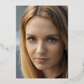 70th Birthday party gouden foto heldere abstracte  Folie Uitnodiging (Achterkant)