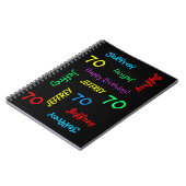 70th Birthday Party Guest Book, Repat Name Black Notitieboek (Linkerzijde)