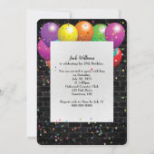 70th Birthday Party Neon bord op muur Kaart (Achterkant)