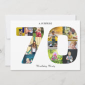 70th Birthday Party Photo Invitation Kaart (Voorkant)