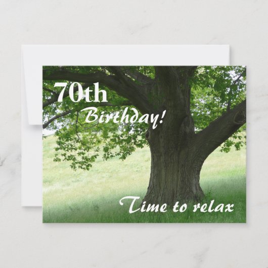 70th Birthday Party-Relax/with Quote Kaart (Voorkant)