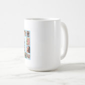 70th Birthday Photo Collage Blue  Koffiemok (Voorkant rechts)