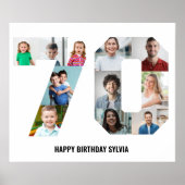 70th Birthday Photo Collage  Poster (Voorkant)