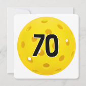 70th Birthday Pickleball Party Kaart (Voorkant)