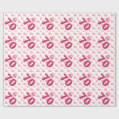 70th Birthday PINK HEARTS Custom Name V30 Cadeaupapier (Vlak)