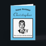 70th Birthday Retro Cartoon Funny Personalized Kaart<br><div class="desc">Say happy birthday and have some fun with this vintage retro style birthday card. Easily customized using the template provided.</div>