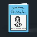 70th Birthday Retro Cartoon Funny Personalized Kaart<br><div class="desc">Say happy birthday and have some fun with this vintage retro style birthday card. Easily customized using the template provided.</div>