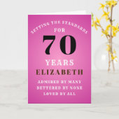 70th Birthday Setting Standaarden Jouw naam toevoe Kaart (Gele Bloem)