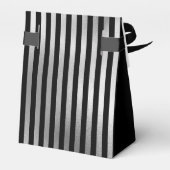 70th Birthday Silver Striped Thank You Bedankdoosjes (Achterkant)