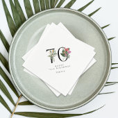 70th Birthday Simple Elegant Tropical Invitation Servet