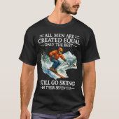 70th Birthday Skier Man 70 Years Old Skiing Lover T-shirt (Voorkant)