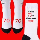70th Birthday Socks Men Funny Sokken