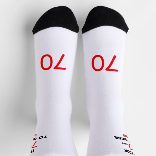 70th Birthday Socks Men Funny Sokken (Top)