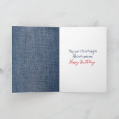 70th Birthday Stick Figuur Girl met rode ballon Kaart (Binnen)