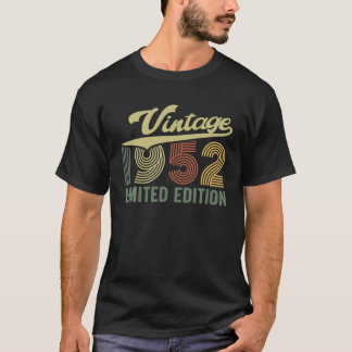 70Th Birthday Vintage 1952 Limited Edition Design T-shirt