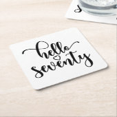 70th Birthday Women Hello 70 Cute 70 Years Old Kartonnen Onderzetters (Schuin)