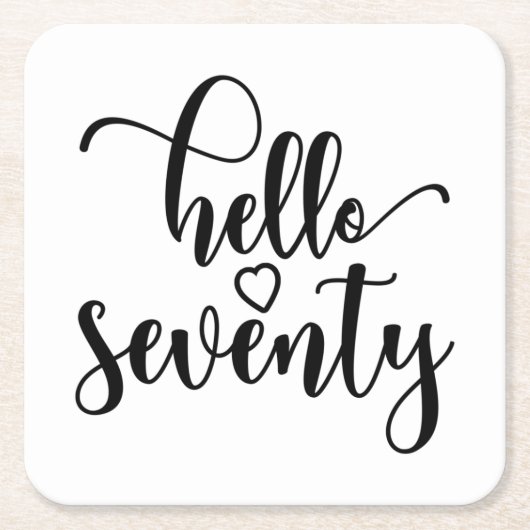 70th Birthday Women Hello 70 Cute 70 Years Old Kartonnen Onderzetters (Voorkant)