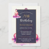 70th Buddha Birthday, Watercolor, Meditation /Yoga Kaart (Voorkant)