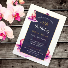 70th Buddha Birthday, Watercolor, Meditation /Yoga Kaart