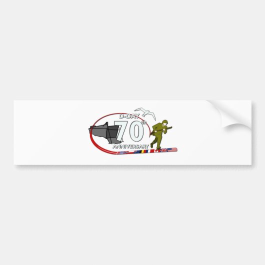 70th D-Day verjaardagsfeest Bumpersticker (Voorkant)