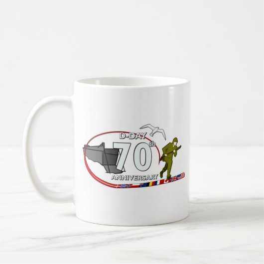 70th D-Day verjaardagsfeest Koffiemok (Links)