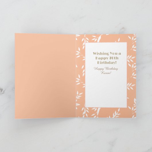 70th Funny Cute Verjaardag voor Haar Vrouw Cartoon Kaart (Binnen)