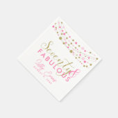 70th partij papier servet decoratie, glitter blauw (Hoek)