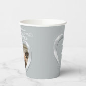 70th Platinum Huwelijksverjaardag hart foto Papieren Bekers (Links)