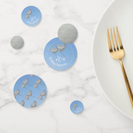 70th Platinum Wedding Anniversary heart balloons Confetti