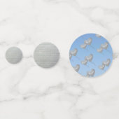 70th Platinum Wedding Anniversary heart balloons Confetti (Achterkanten)
