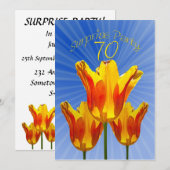 70th Surprise Birthday Party Invitation Kaart (Voorkant / Achterkant)