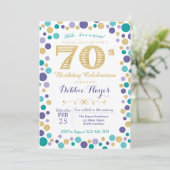 70th Surprise Birthday Party Invitation Kaart (Staand voorkant)