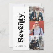 70th Verjaardag nodigen moderne minimale eenvoudig Kaart (Voorkant)